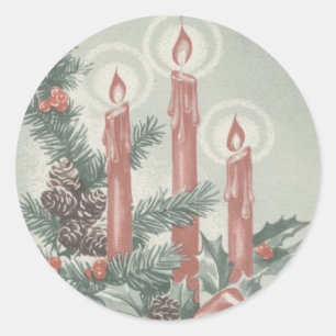 ROND STICKER DE NOËL - WREAVE ADVENTE ET BOUGIES