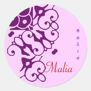 Rond Sticker de nom du concepteur Malia