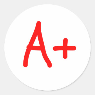 Rond Sticker de notation papier A+