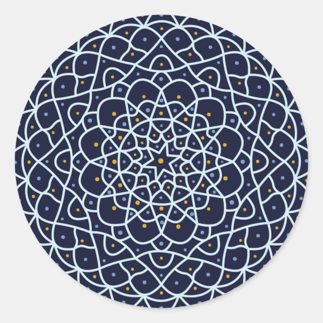 Rond Sticker de nuit céleste (Devant)