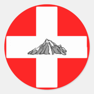 Rond Sticker de patrouille - Montagne