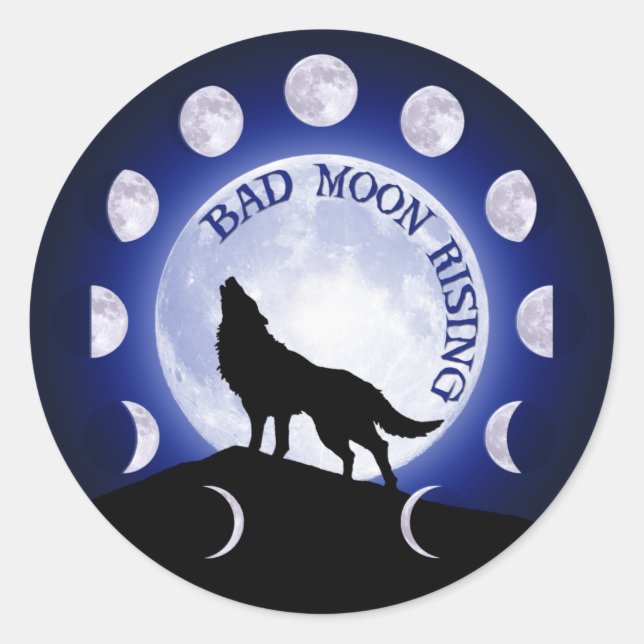 Rond Sticker de phase Werewolf Moon (Devant)