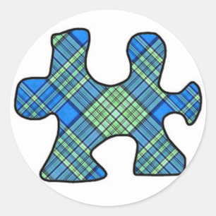 Rond Sticker de pièce de casse-tête