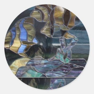 Rond Sticker de poisson en verre tendu