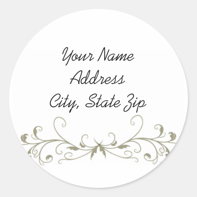 Rond Sticker de profil Art déco (Devant)