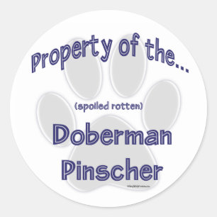 Rond Sticker de propriété Doberman Pinscher