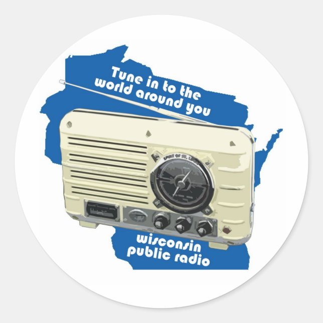 Rond Sticker de radio publique du Wisconsin (Devant)