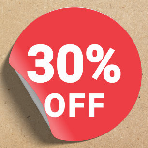 Rond Sticker de remise en pourcentage Vente promotion