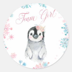 Rond Sticker de révélation de sexe masculin d'hiver de 