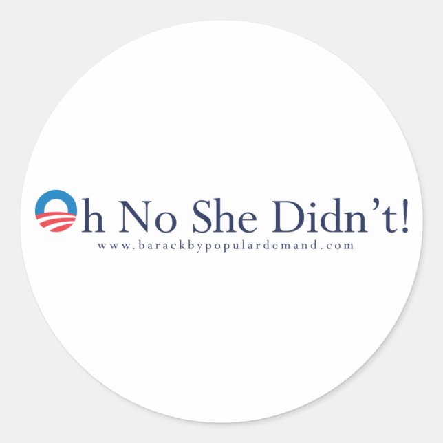 Rond Sticker de ronde Barack Obama (Devant)
