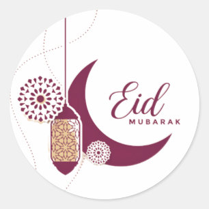 Rond Sticker de ronde classique de l'Aïd Moubarak