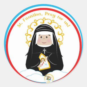 Rond Sticker de Saint-Faustina