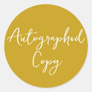 Rond Sticker de script Gold de copie autographié