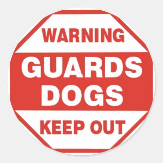 Rond Sticker de sécurité pour chien de garde d'avertiss