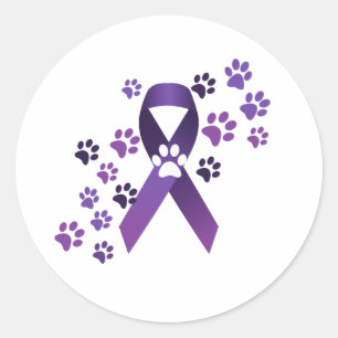 Rond Sticker de sensibilisation à l'épilepsie canine