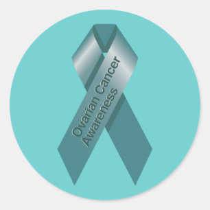 Rond Sticker de sensibilisation au cancer de l'ovaire