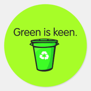 Rond Sticker de sensibilisation au recyclage