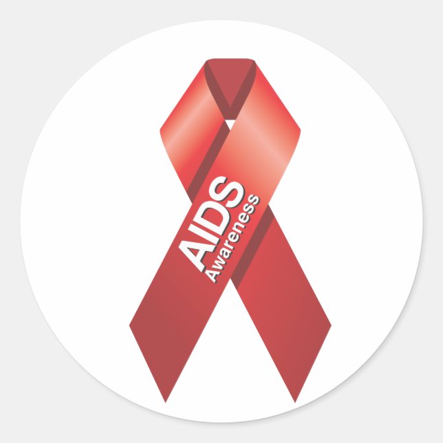 Rond Sticker de sensibilisation au sida (Devant)