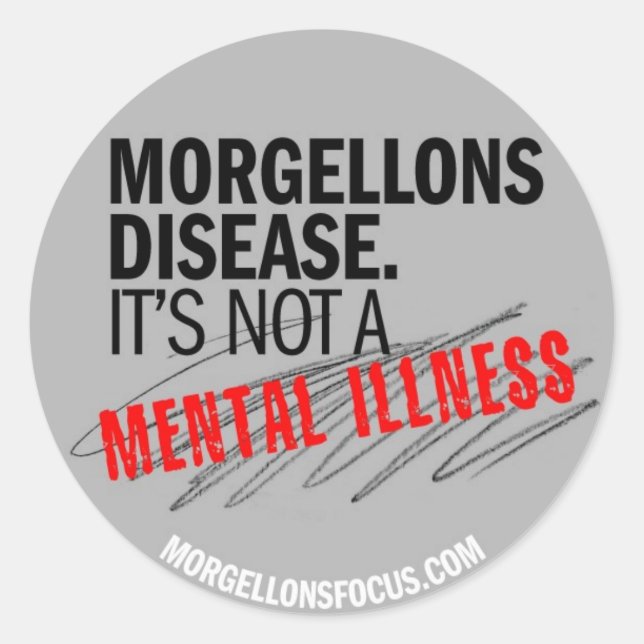 Rond Sticker de sensibilisation - gris (Devant)