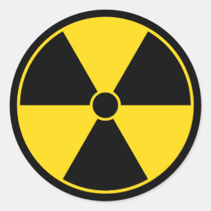 Rond Sticker de symbole de rayonnement