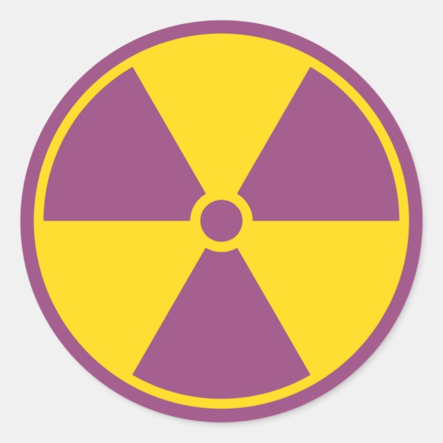 Rond Sticker de symbole de rayonnement (Devant)