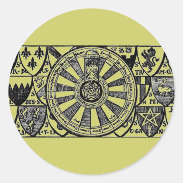 Rond Sticker de table ronde du roi Arthur (Devant)