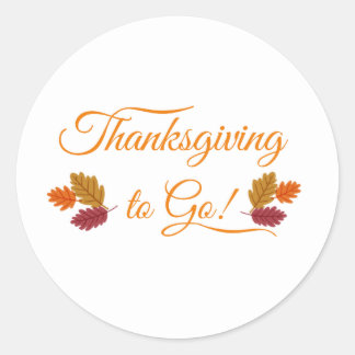 Rond Sticker de Thanksgiving