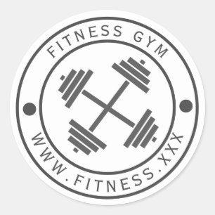 Rond Sticker de typographie du logo Gym