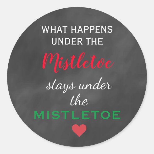 Rond Sticker de vacances en tableau noir Mistletoe (Devant)