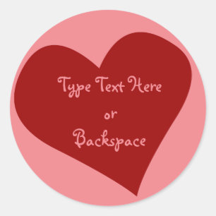 Rond Sticker de Valentine I Love You Sticker Personnali