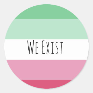 Rond Sticker de validation Abrosexuel