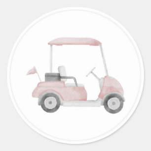 Rond sticker de voiturette de golf rose