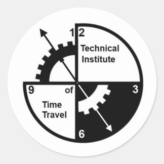 Rond Sticker de voyage de l'Institut technique du temps