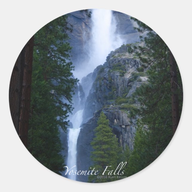Rond Sticker de Yosemite Falls (Devant)