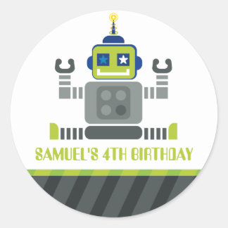Rond STICKER DÉCORATIF DE L'ÉVÉNEMENT :: robot 1