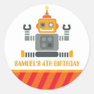 Rond STICKER DÉCORATIF DE L'ÉVÉNEMENT :: robot 2