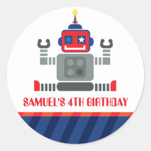 Rond STICKER DÉCORATIF DE L'ÉVÉNEMENT :: robot 3