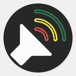 Rond Sticker d'écoute de reggae