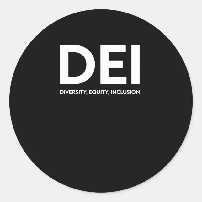 Rond Sticker Dei Diversity Equity Inclusion (Devant)