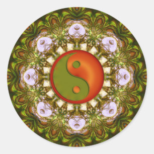 Rond Sticker des étendues de YinYang Mandala