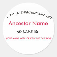 Sticker - Descendant de ...