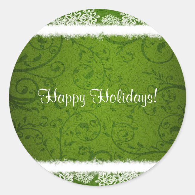 Rond Sticker Design de Noël (Devant)