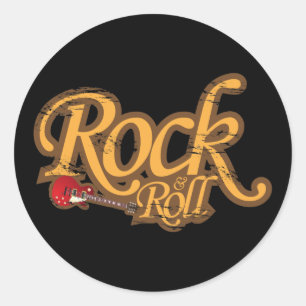 Rond Sticker design vintage - Rock'n Roll