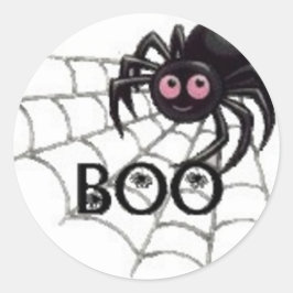 Rond Sticker d'Halloween à oeil rose