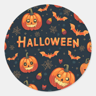 Rond Sticker d'Halloween mignon