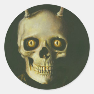 Rond Sticker diabolique gothique