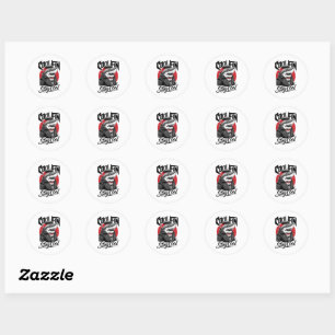 Rond Sticker d'illustration cool Fin Shark