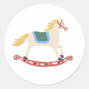 Rond Sticker d'illustration de Cheval-Roche
