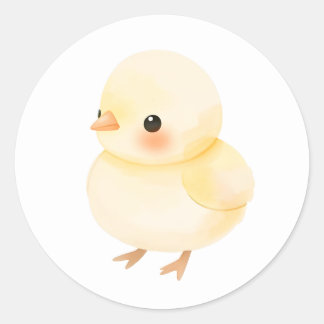 Rond Sticker d'illustration pour bébé doux