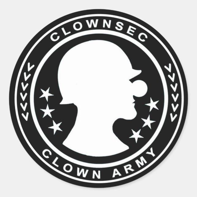 Rond Sticker d'insigne de l'armée clown (Devant)